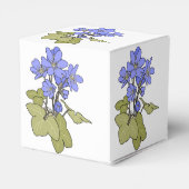 Blauwe anemonen op wit bedankdoosjes (Achterkant)