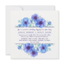 Blauwe anemoon gelukkig ooit na het huwelijksfeest