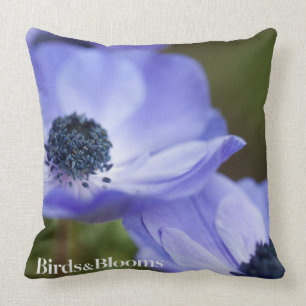 Blauwe Anemoon Kussen