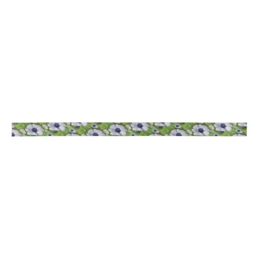 Blauwe anenaalbloem lint (Voorkant)