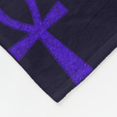 Blauwe Ankh Fleece Deken (Hoek)