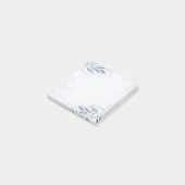 Blauwe Aquarel Bladeren Bloemen Botanische Trouwda Post-it® Notes (Schuin)