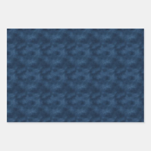 Blauwe Aquarel Trio Inpakpapier Vel (Voorkant)