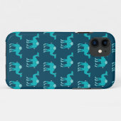 Blauwe arabische india kamelenpatroon Case-Mate iPhone case (Achterkant (horizontaal))