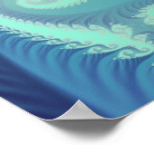 blauwe arabische trypticus poster (Hoek)