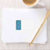BLAUWE ARGYLE BREISEL Adreslabels Etiket (Insitu)