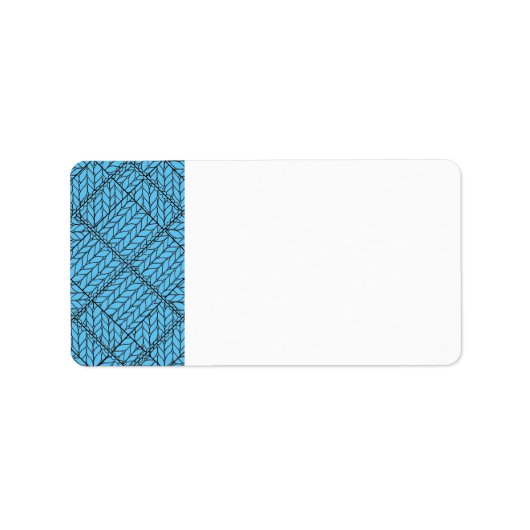BLAUWE ARGYLE BREISEL Adreslabels Etiket (Voorkant)