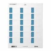BLAUWE ARGYLE BREISEL Adreslabels Etiket (Full Sheet)