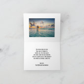 Blauwe Art Deco Design Bruiloft Bedankkaart (Binnen)