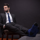 Blauwe artsen, zorgverleners Doodle Stropdas