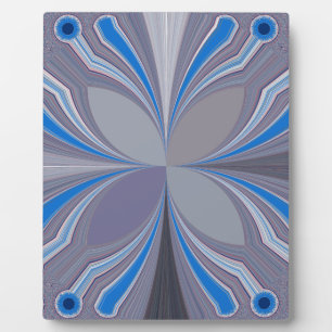 Blauwe Ash Grijs Polka Dot Texture Art Print Fotoplaat