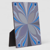 Blauwe Ash Grijs Polka Dot Texture Art Print Fotoplaat (Zijkant)