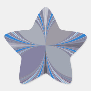 Blauwe Ash Grijs Polka Dot Texture Art Print Ster Sticker