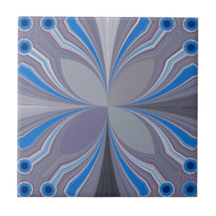 Blauwe Ash Grijs Polka Dot Texture Art Print Tegeltje