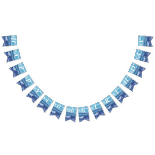 blauwe Atlantische Oceaan Vlaggetjes