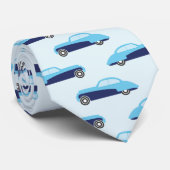 blauwe auto ' s  mannen stropdas (Opgerold)
