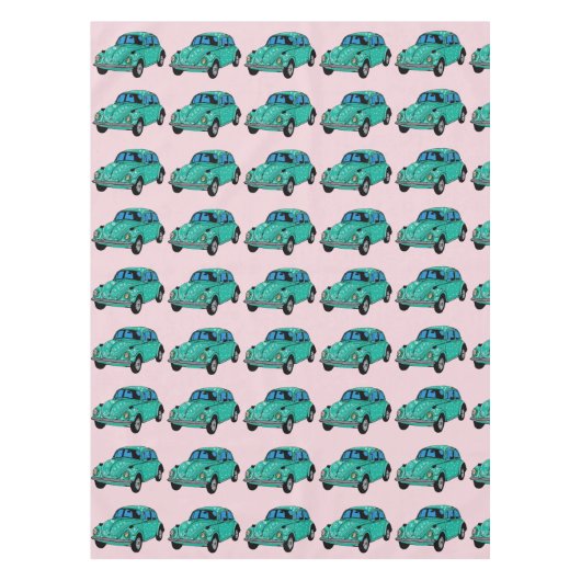 Blauwe auto tafelkleed (Voorkant)