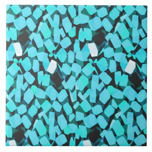 Blauwe Avalanche grote tegel Tegeltje (Voorkant)