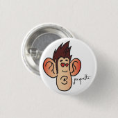 Blauwe avatar ronde button 3,2 cm (Voorkant /achterkant)