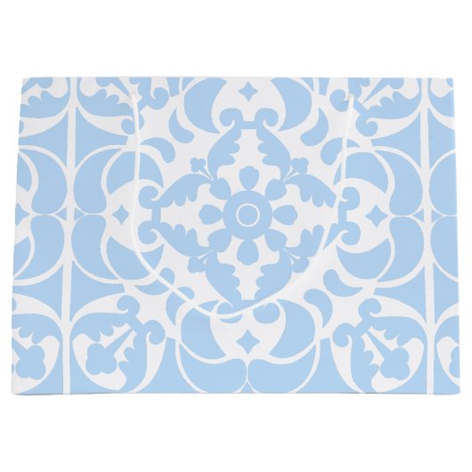 Blauwe Azulejos Portugees Spaans Mediterraan Groot Cadeauzakje (Voorkant)