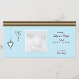 Blauwe Baby Aankondiging Fotokaarten