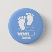 Blauwe Baby-belasting Ronde Button 5,7 Cm (Voorkant)