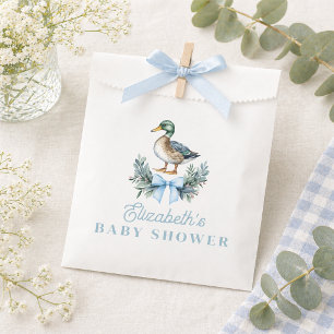 Blauwe Baby Boy Peking-eend Baby Shower Bedankzakje