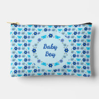 Blauwe Baby Boy Vlinders en Bloemen Custom