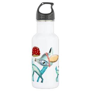Blauwe Baby Deer Red Mushroom Liberty Fles