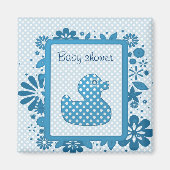 blauwe baby ducky magneet (Voorkant)