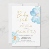  Blauwe baby in bloei uitnodiging (Voorkant)