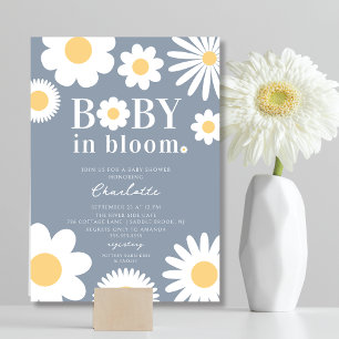 Blauwe Baby in de uitnodiging van het Baby shower 