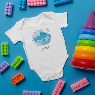 Blauwe Baby Jongen Haai Romper