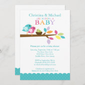 Blauwe Baby nesten babyschoeisel Kaart (Voorkant / Achterkant)