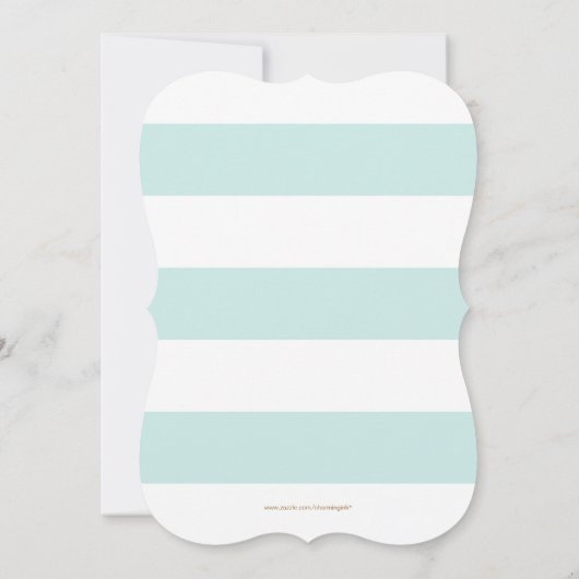 Blauwe baby shower kaart (Achterkant)