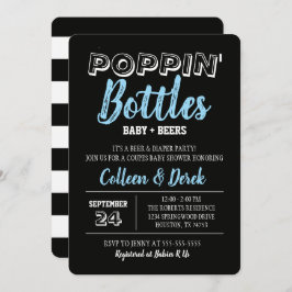 Blauwe Baby shower Kaart