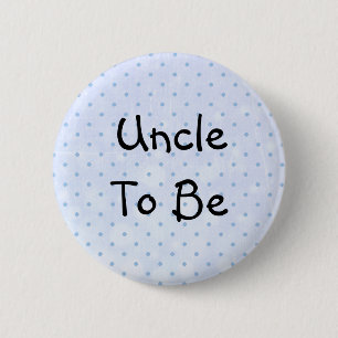 Blauwe Baby shower Pin voor de oom Ronde Button 5,7 Cm