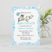 Blauwe Baby | Shower Theme Kaart (Staand voorkant)