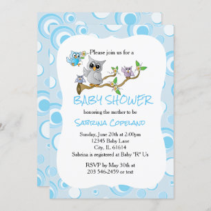 Blauwe Baby Shower Theme Kaart
