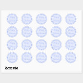 Blauwe Baby showers stickers (Vel)