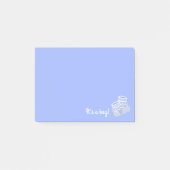 blauwe baby sokken post-it® notes (Voorkant)
