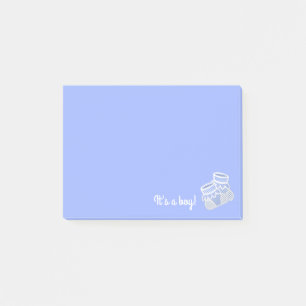 blauwe baby sokken post-it® notes