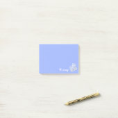 blauwe baby sokken post-it® notes (Op bureau)