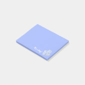 blauwe baby sokken post-it® notes (Schuin)