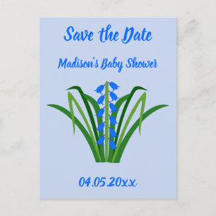 Blauwe Babyboemetjes Lente Baby Shower Briefkaart