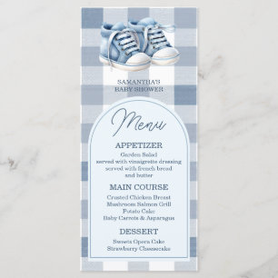 Blauwe babyschoenen Gingham jongenslaarsjes Baby S Menu
