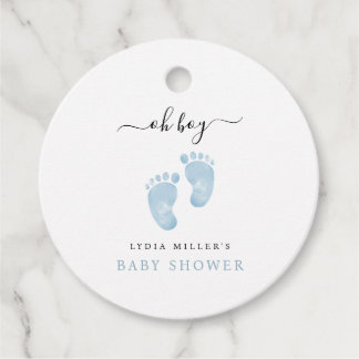 Blauwe Babyvoetjes Baby Shower Welkomstbord Baby J Bedankjes Labels
