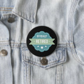 Blauwe badge Officieel in ruste Ronde Button 7,6 Cm (In situ)
