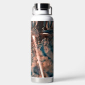 Blauwe balk waterfles (Achterkant)