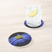 Blauwe Balkananenbloem Zandsteen Onderzetter (Zijkant)